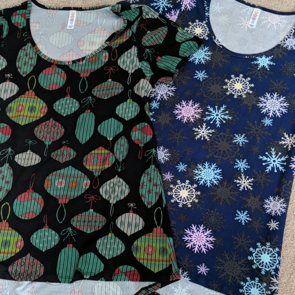 LuLaRoe Tops - TWO NWOT leggings material Lularoe Classic tees